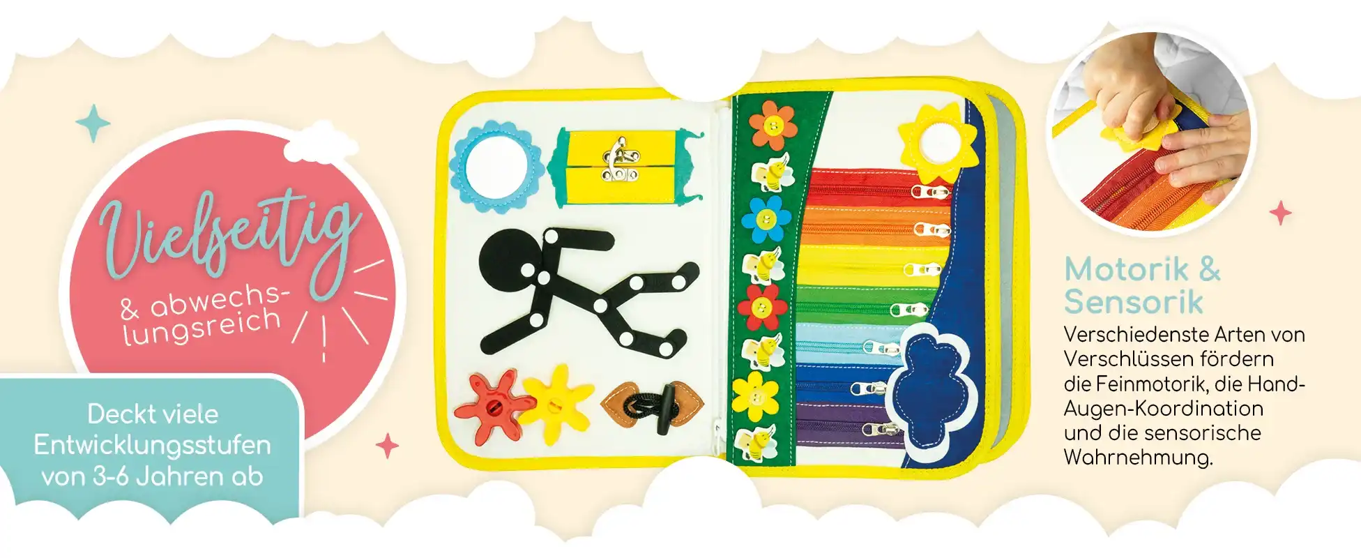 Alpaka Busy Board - Hochwertige & robuste Materialien