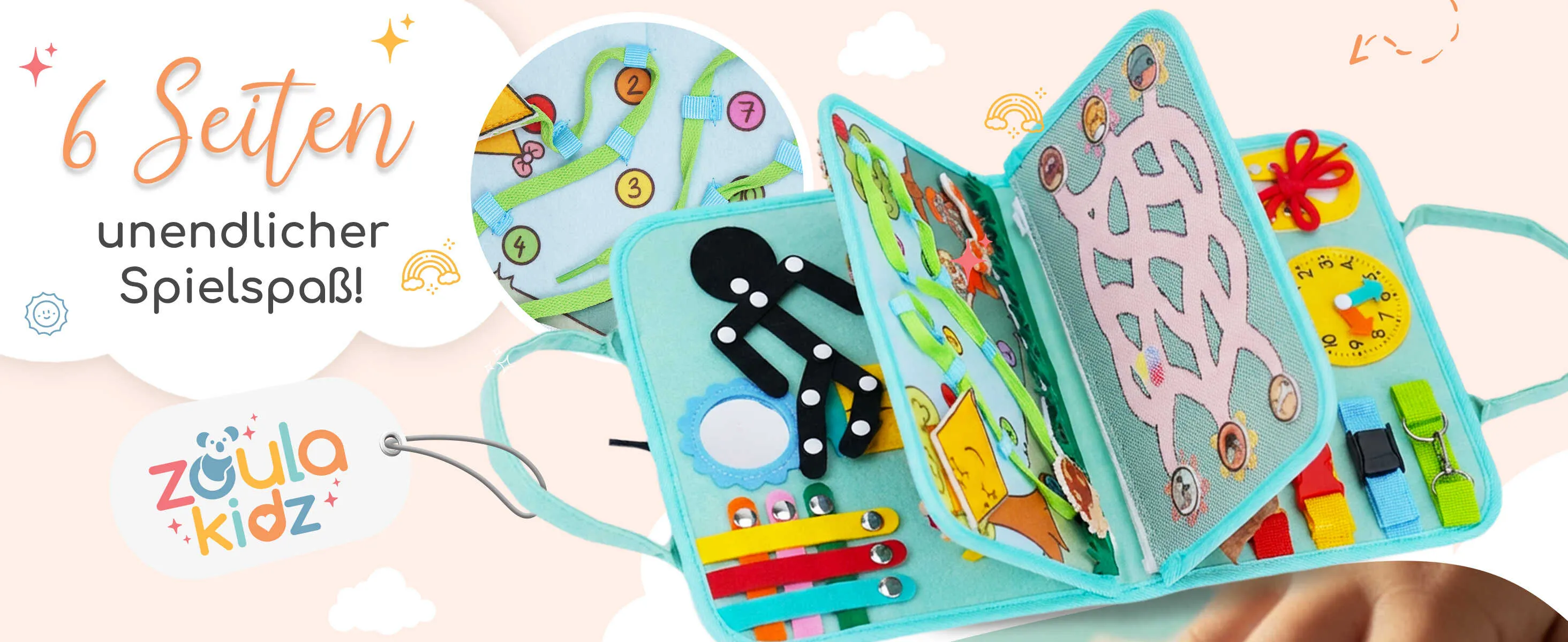 Alpaka Busy Board Mint - Header