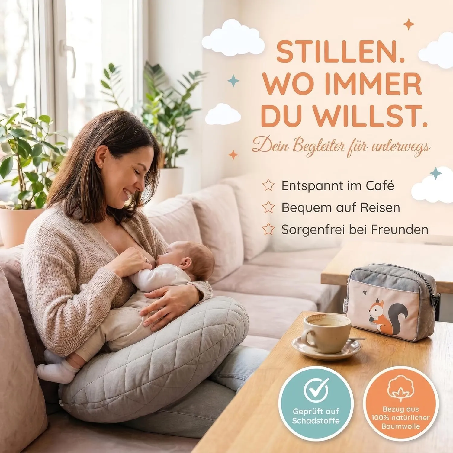 Stillen wo immer du willst – entspannt im Café, auf Reisen und bei Freunden
